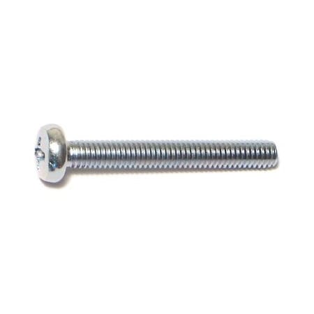 M4-0.70 x 30 mm Phillips Pan Machine Screw, Zinc Plated Steel, 20 PK